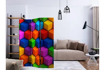 Tilanjakaja Colorful Geometric Boxes - Artgeist sp. z o. o. - Sisustustuotteet - Tilanjakaja & sermi