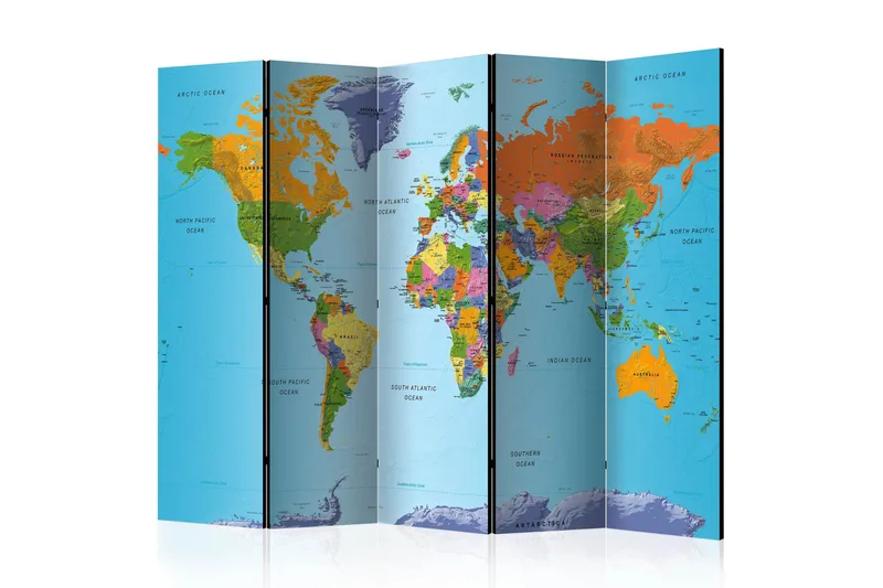 Tilanjakaja Colourful Geography 225x172, Artgeist sp. z o. o.