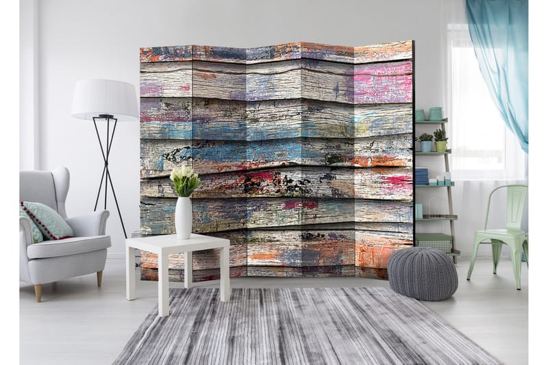 Tilanjakaja Colourful Wood 225x172 - Artgeist sp. z o. o. - Sisustustuotteet - Tilanjakaja & sermi