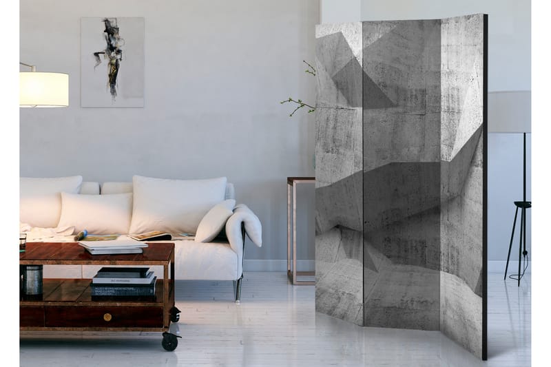 Tilanjakaja Concrete Geometry 135x172 - Artgeist sp. z o. o. - Sisustustuotteet - Tilanjakaja & sermi