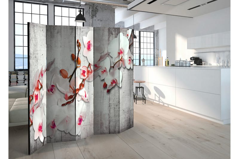 Tilanjakaja Concrete Orchid 225x172 - Artgeist sp. z o. o. - Sisustustuotteet - Tilanjakaja & sermi