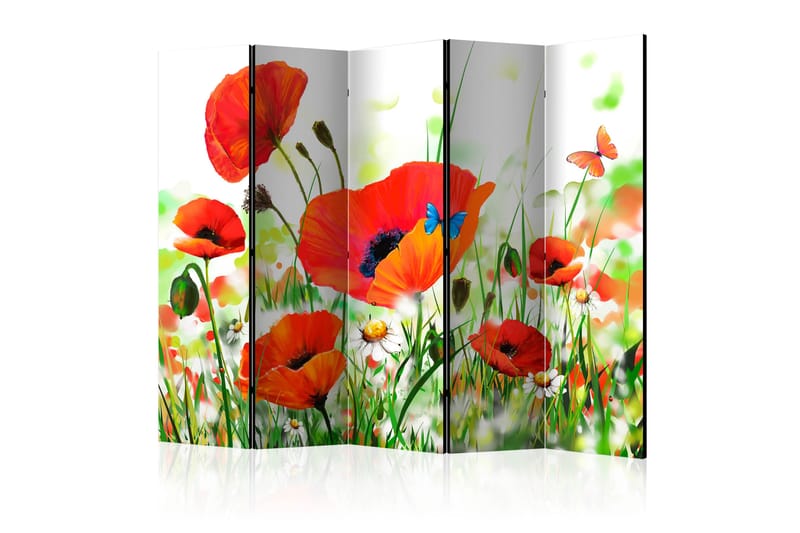 Tilanjakaja Country Poppies II - Artgeist sp. z o. o. - Sisustustuotteet - Tilanjakaja & sermi