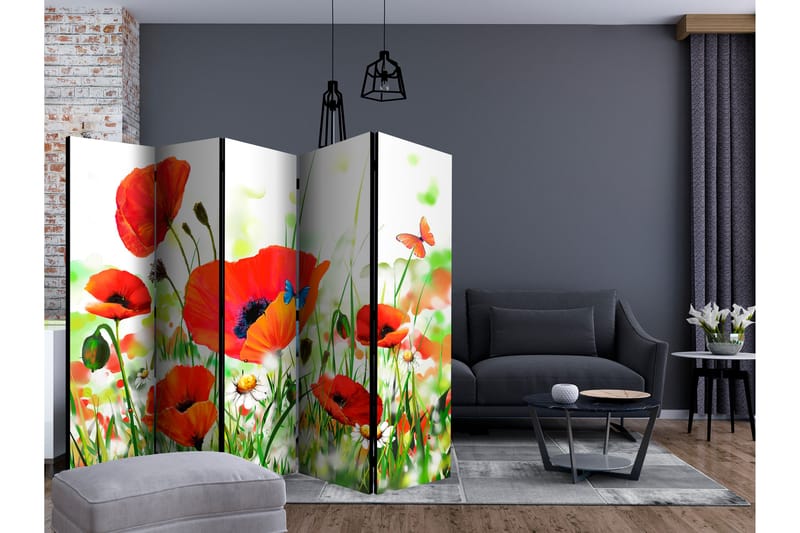 Tilanjakaja Country Poppies II - Artgeist sp. z o. o. - Sisustustuotteet - Tilanjakaja & sermi