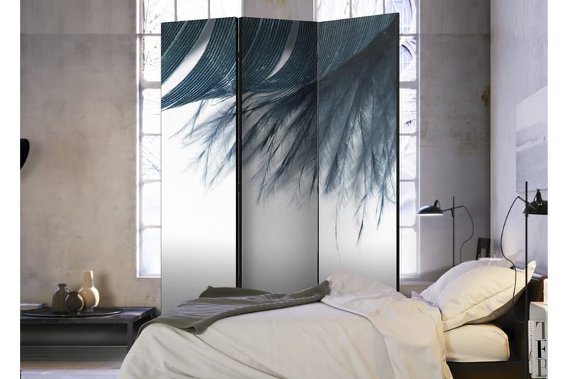 Tilanjakaja Dark Blue Feather 135x172 - Artgeist sp. z o. o. - Sisustustuotteet - Tilanjakaja & sermi