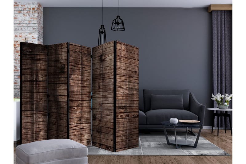 Tilanjakaja Dark Brown Boards II - Artgeist sp. z o. o. - Sisustustuotteet - Tilanjakaja & sermi