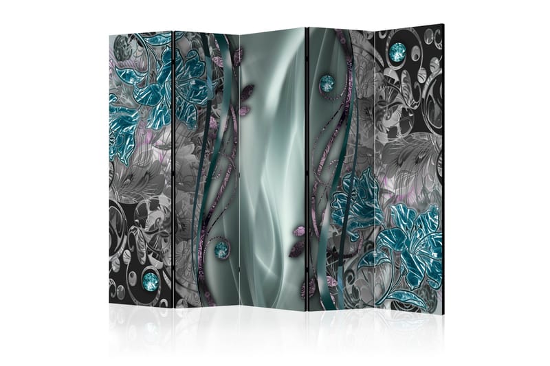 Tilanjakaja Floral Curtain (Turquoise) II 225x172, Artgeist sp. z o. o.