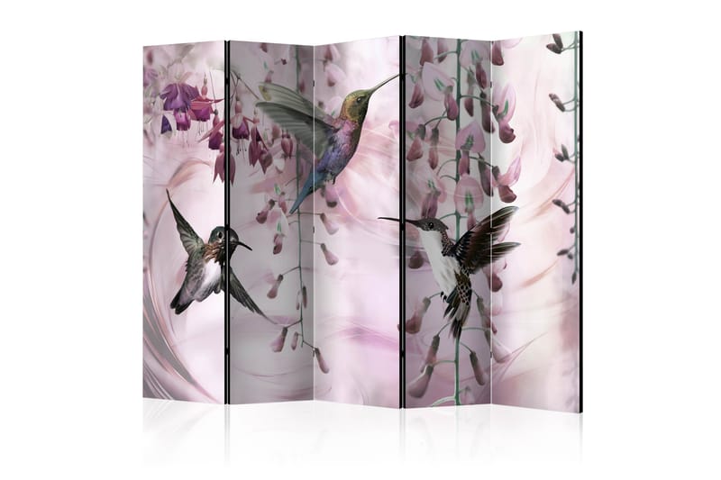 Tilanjakaja Flying Hummingbirds Pink II - Artgeist sp. z o. o. - Sisustustuotteet - Tilanjakaja & sermi