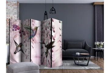 Tilanjakaja Flying Hummingbirds Pink II - Artgeist sp. z o. o. - Sisustustuotteet - Tilanjakaja & sermi
