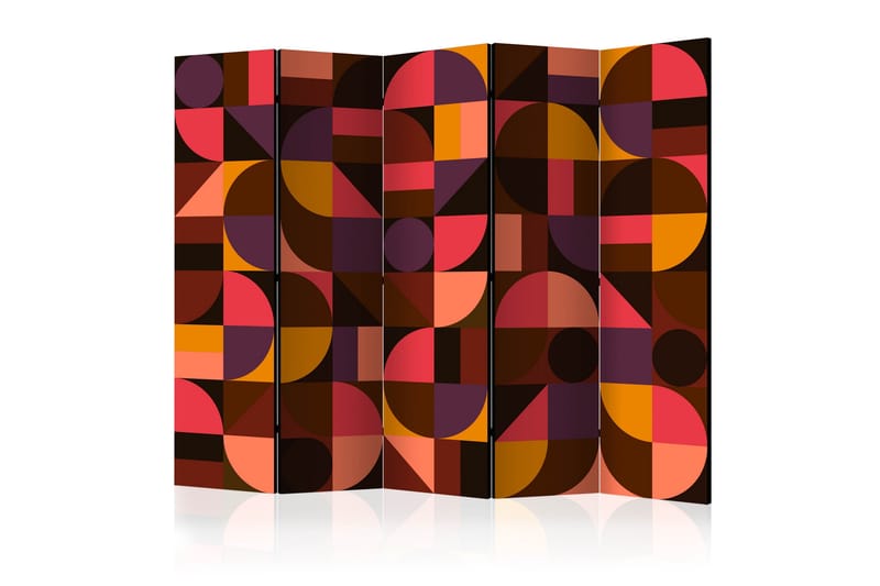 Tilanjakaja Geometric Mosaic Red II - Artgeist sp. z o. o. - Sisustustuotteet - Tilanjakaja & sermi