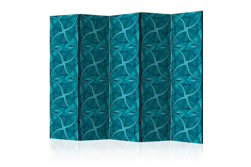 Tilanjakaja Geometric Turquoise II - Artgeist sp. z o. o. - Sisustustuotteet - Tilanjakaja & sermi