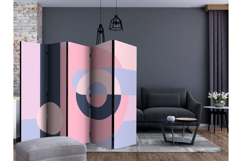 Tilanjakaja Geometric Wreath (Violet) II 225x172 - Artgeist sp. z o. o. - Sisustustuotteet - Tilanjakaja & sermi