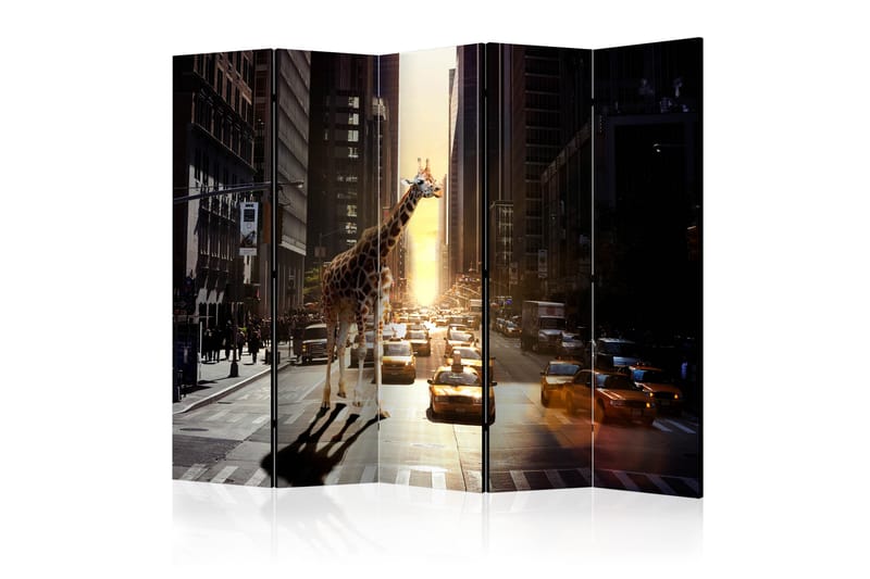 Tilanjakaja Giraffe in the Big City II - Artgeist sp. z o. o. - Sisustustuotteet - Tilanjakaja & sermi