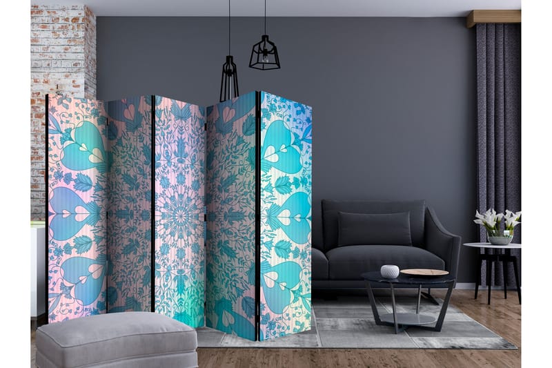 Tilanjakaja Girly Mandala Blue II - Artgeist sp. z o. o. - Sisustustuotteet - Tilanjakaja & sermi