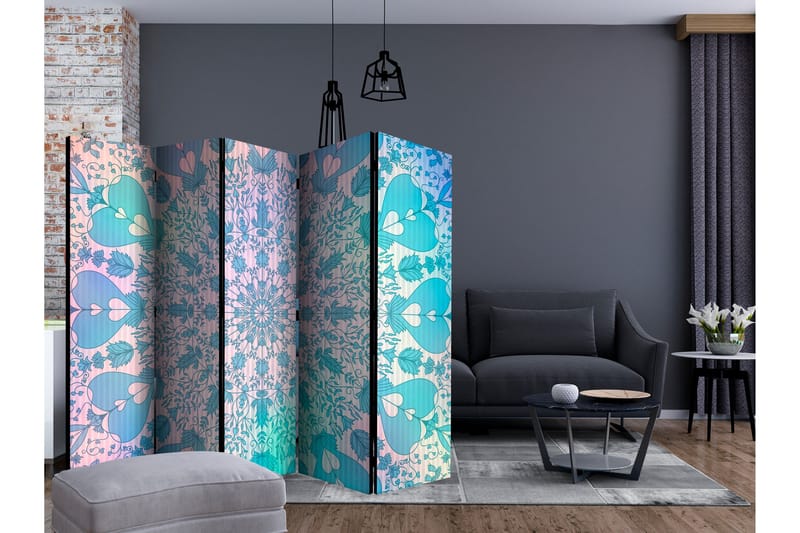 Tilanjakaja Girly Mandala Blue II - Artgeist sp. z o. o. - Sisustustuotteet - Tilanjakaja & sermi