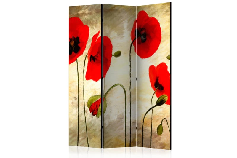 Tilanjakaja Golden Field Of Poppies 135x172 - Artgeist sp. z o. o. - Sisustustuotteet - Tilanjakaja & sermi