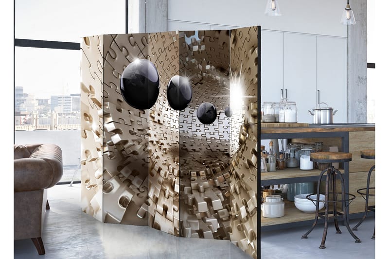 Tilanjakaja Golden Jigsaw 225x172 - Artgeist sp. z o. o. - Sisustustuotteet - Tilanjakaja & sermi