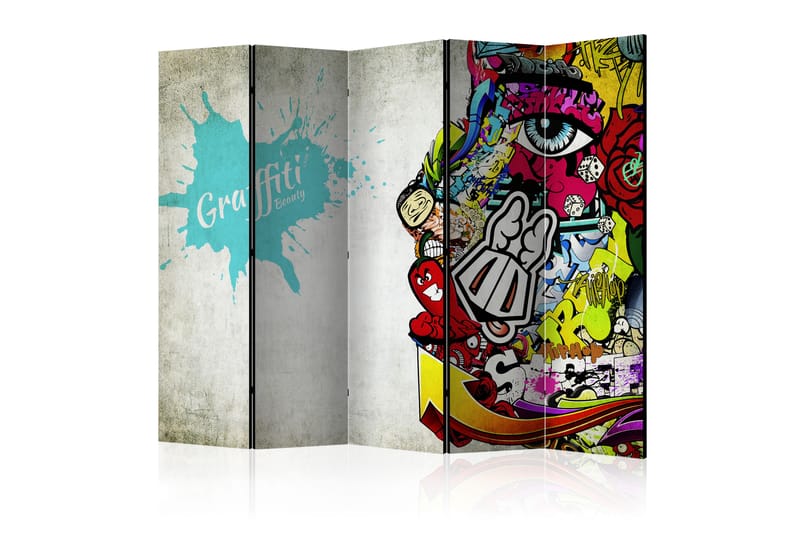 Tilanjakaja Graffiti Beauty 225x172 - Artgeist sp. z o. o. - Sisustustuotteet - Tilanjakaja & sermi