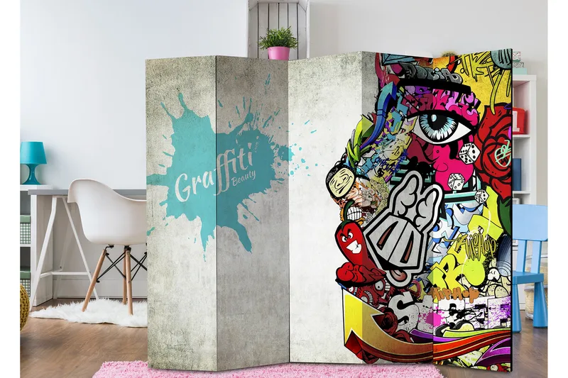 Tilanjakaja Graffiti Beauty 225x172 - Artgeist sp. z o. o. - Sisustustuotteet - Tilanjakaja & sermi