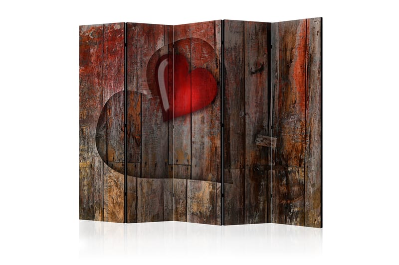 Tilanjakaja Heart on wooden background II 225x172 - Artgeist sp. z o. o. - Sisustustuotteet - Tilanjakaja & sermi