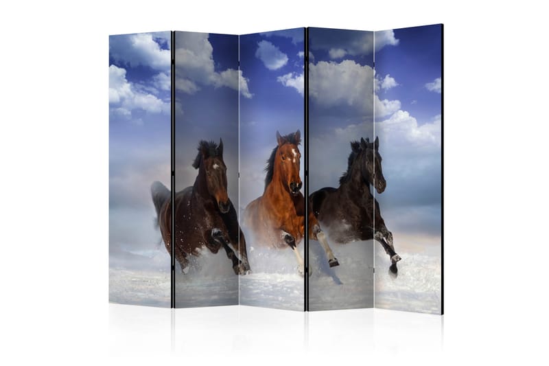 Tilanjakaja Horses in the Snow II 225x172 - Artgeist sp. z o. o. - Sisustustuotteet - Tilanjakaja & sermi