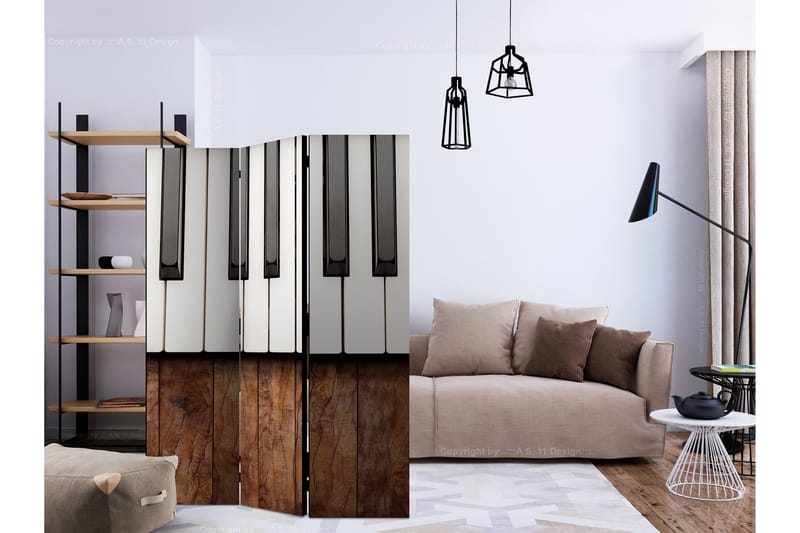 Tilanjakaja Inspired by Chopin - Mahogany - Artgeist sp. z o. o. - Sisustustuotteet - Tilanjakaja & sermi