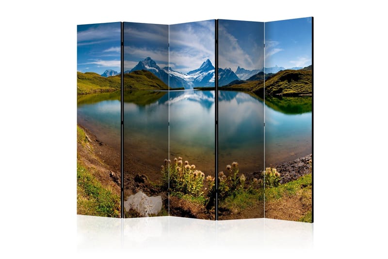 Tilanjakaja Lake with Mountain Reflection, Switzerl, Artgeist sp. z o. o.