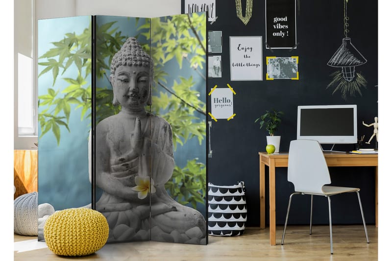 Tilanjakaja Meditating Buddha 135x172 - Artgeist sp. z o. o. - Sisustustuotteet - Tilanjakaja & sermi