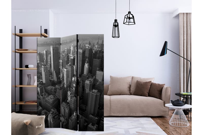Tilanjakaja New York: skyscrapers (bird's eye view) 135x172 - Artgeist sp. z o. o. - Sisustustuotteet - Tilanjakaja & sermi