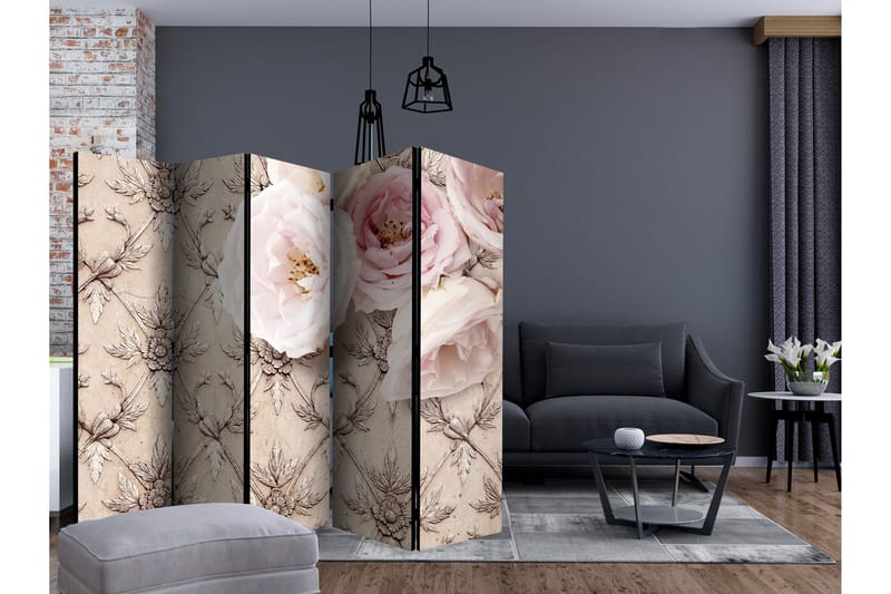 Tilanjakaja Romantic beige II 225x172 - Artgeist sp. z o. o. - Sisustustuotteet - Tilanjakaja & sermi