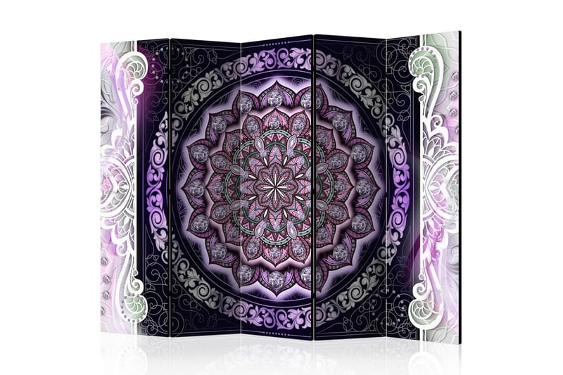 Tilanjakaja Round Stained Glass (Violet) II 225x172 - Artgeist sp. z o. o. - Sisustustuotteet - Tilanjakaja & sermi
