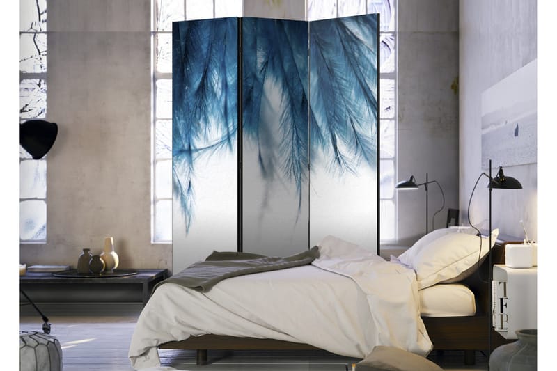 Tilanjakaja Sapphire Feathers 135x172 - Artgeist sp. z o. o. - Sisustustuotteet - Tilanjakaja & sermi