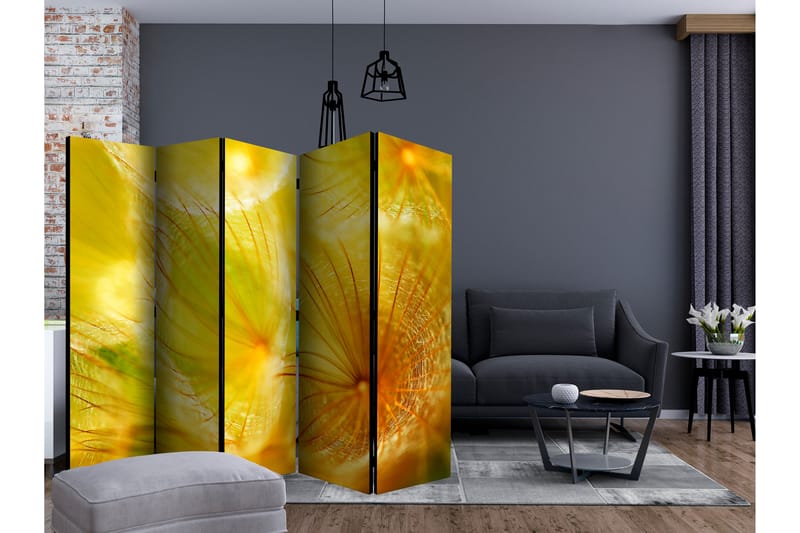 Tilanjakaja Soft dandelion flower II 225x172 - Artgeist sp. z o. o. - Sisustustuotteet - Tilanjakaja & sermi