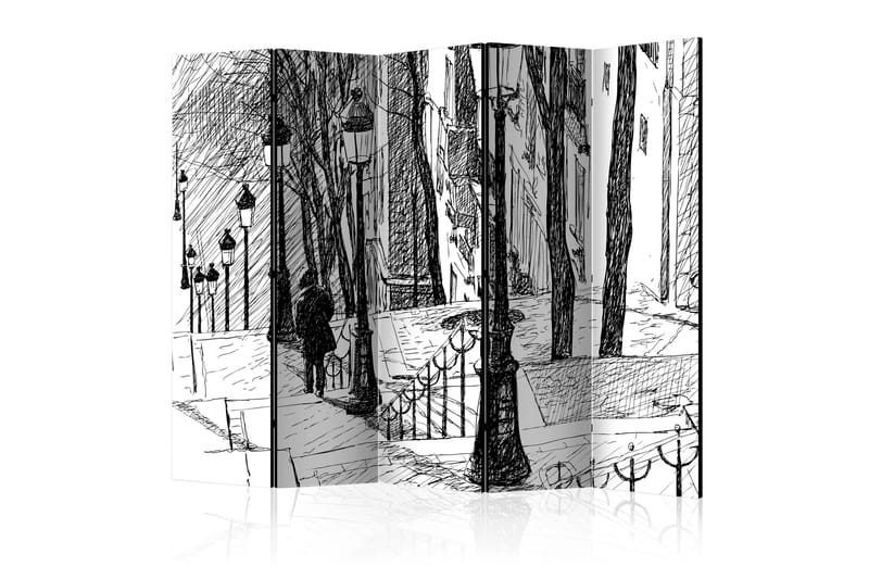 Tilanjakaja Stairs - Montmartre II 225x172 - Artgeist sp. z o. o. - Sisustustuotteet - Tilanjakaja & sermi