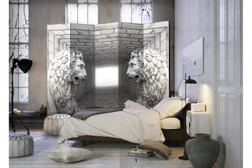 Tilanjakaja Stone Lions 225x172 - Artgeist sp. z o. o. - Sisustustuotteet - Tilanjakaja & sermi