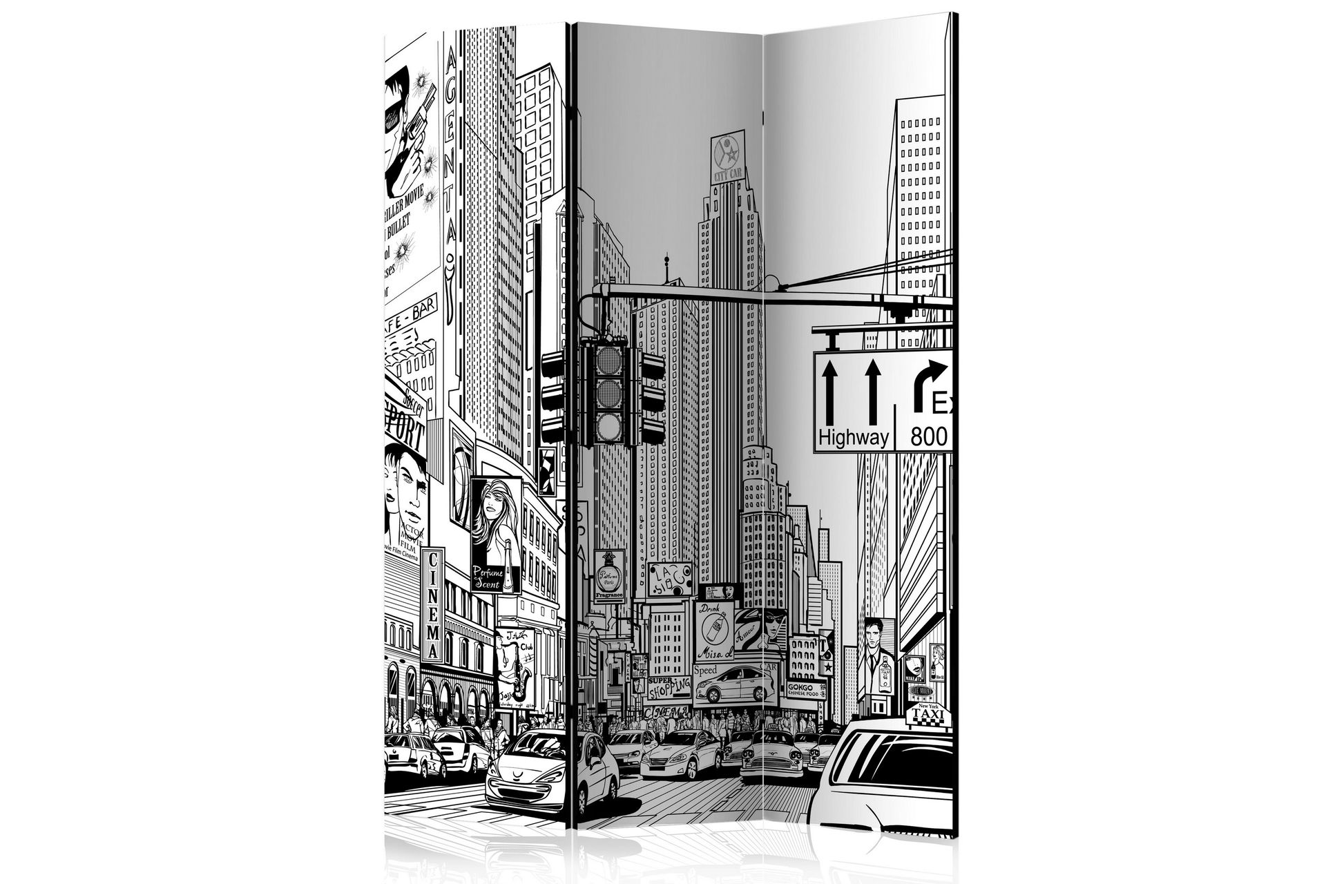 Tilanjakaja Street in New York city 135x172 - Artgeist sp. z o. o. - Sisustustuotteet - Tilanjakaja & sermi