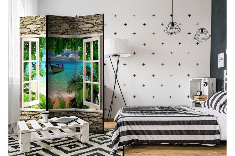 Tilanjakaja Tropical Beach 135x172 - Artgeist sp. z o. o. - Sisustustuotteet - Tilanjakaja & sermi