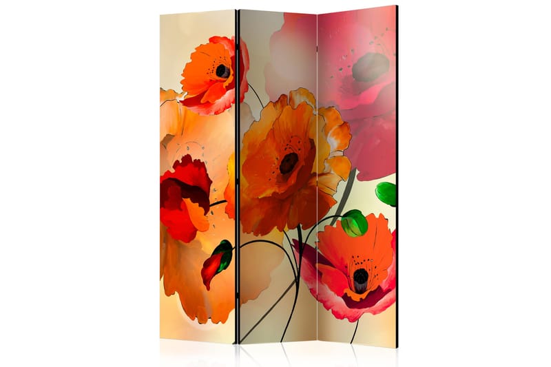 Tilanjakaja Velvet Poppies 135x172 - Artgeist sp. z o. o. - Tilanjakaja & sermi - Taittuva sermi