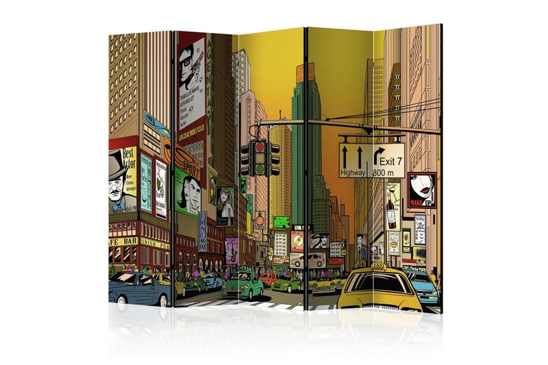 Tilanjakaja Vibrant city - NY II 225x172, Artgeist sp. z o. o.