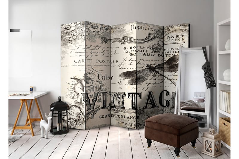 Tilanjakaja Vintage Correspondence 225x172 - Artgeist sp. z o. o. - Sisustustuotteet - Tilanjakaja & sermi