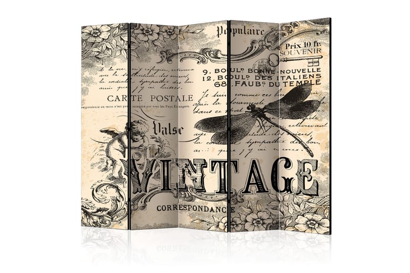 Tilanjakaja Vintage Correspondence 225x172 - Artgeist sp. z o. o. - Sisustustuotteet - Tilanjakaja & sermi