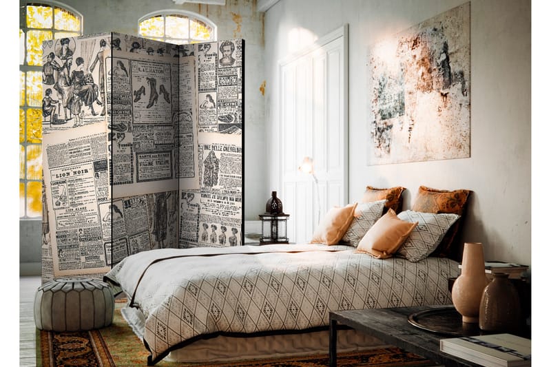 Tilanjakaja Vintage Newspapers 135x172 - Artgeist sp. z o. o. - Sisustustuotteet - Tilanjakaja & sermi