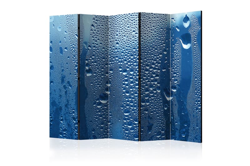 Tilanjakaja Water drops on blue glass II 225x172, Artgeist sp. z o. o.