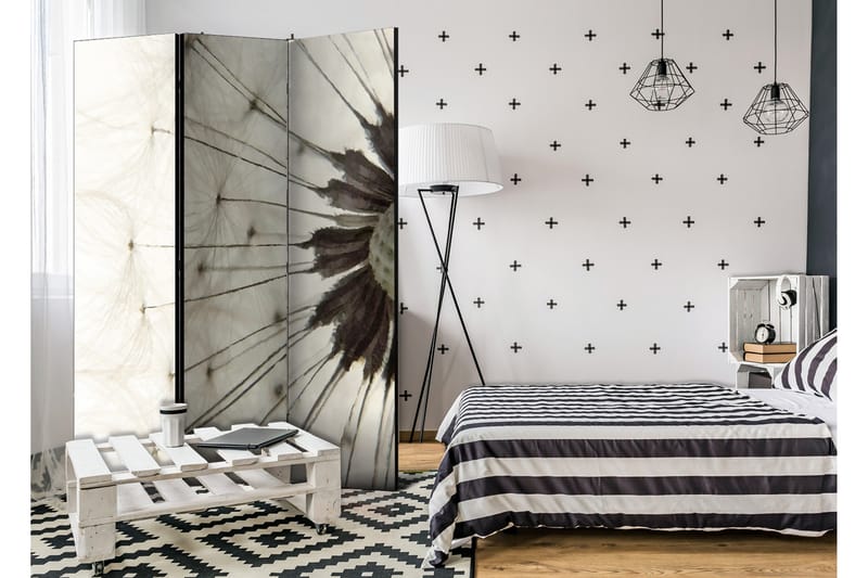 Tilanjakaja White Dandelion 135x172 - Artgeist sp. z o. o. - Sisustustuotteet - Tilanjakaja & sermi