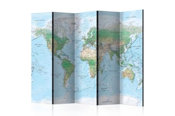 Tilanjakaja World Map 225x172 - Artgeist sp. z o. o. - Sisustustuotteet - Tilanjakaja & sermi