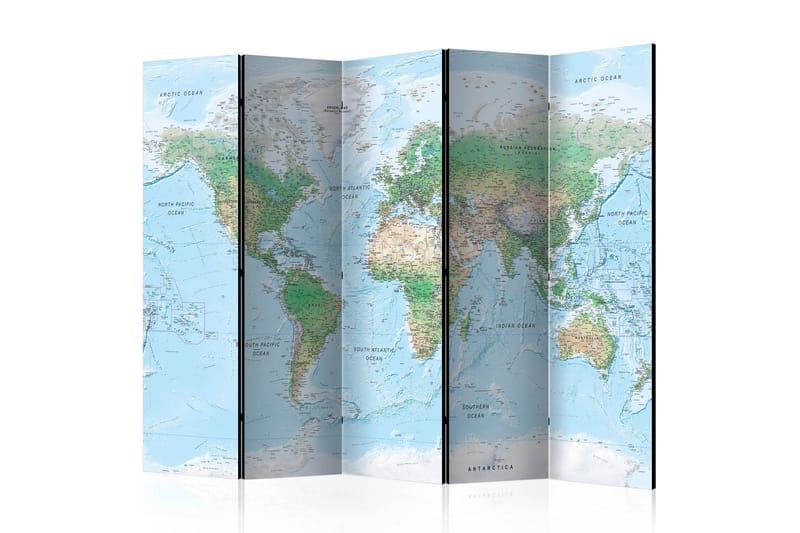 Tilanjakaja World Map 225x172 - Artgeist sp. z o. o. - Sisustustuotteet - Tilanjakaja & sermi