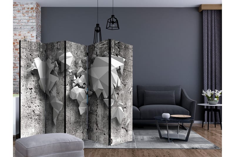 Tilanjakaja World Map: Origami II 225x172 - Artgeist sp. z o. o. - Sisustustuotteet - Tilanjakaja & sermi