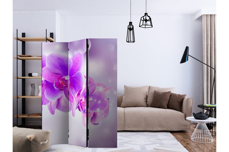 Tilanjakaja Purple Orchids 135x172 - Artgeist sp. z o. o. - Sisustustuotteet - Tilanjakaja & sermi
