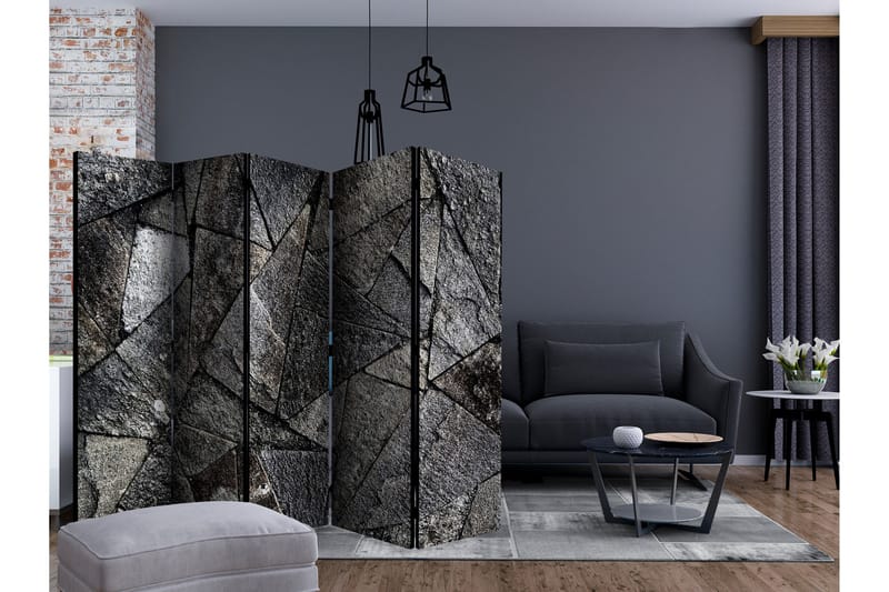 Tilanjakaja Pavement Tiles Grey II - Artgeist sp. z o. o. - Sisustustuotteet - Tilanjakaja & sermi