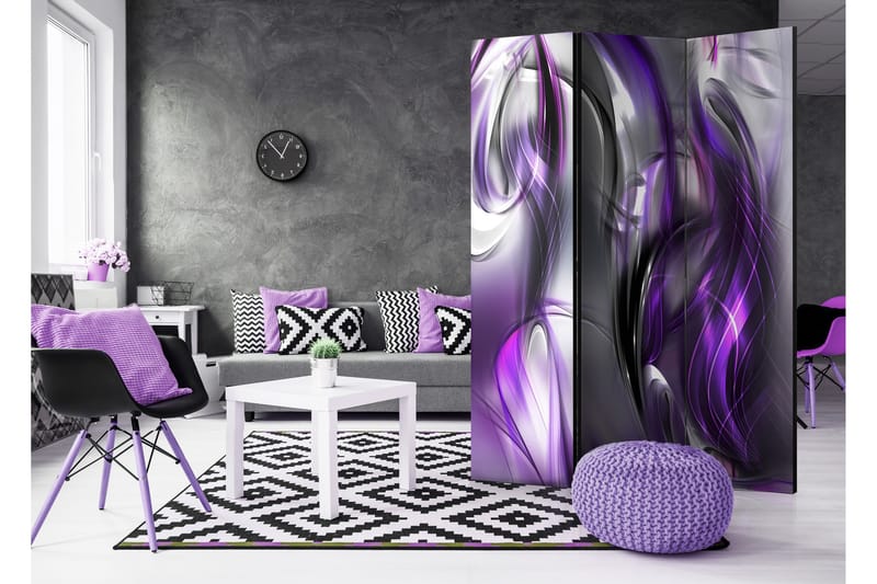 Tilanjakaja Purple Swirls 135x172 - Artgeist sp. z o. o. - Sisustustuotteet - Tilanjakaja & sermi