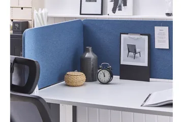 Sermi työpöytään 160 x 40 cm Sininen WALLY - Sininen - Sisustustuotteet - Tilanjakaja & sermi - Työpöydän sermi